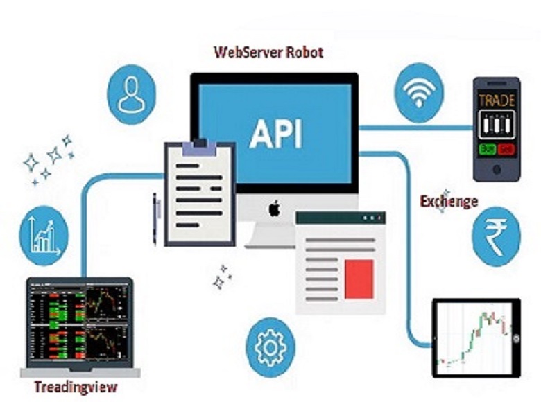 api trading to conect tradingvew to binance exchenge using web server robot